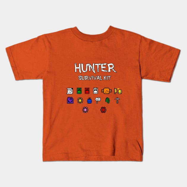 Hunter survival Kit Kids T-Shirt by Taki93